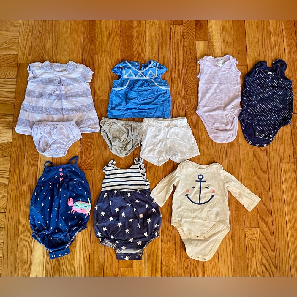 Assorted Baby Clothing Set 3-6 months: gap, H&M, Carter, old navy